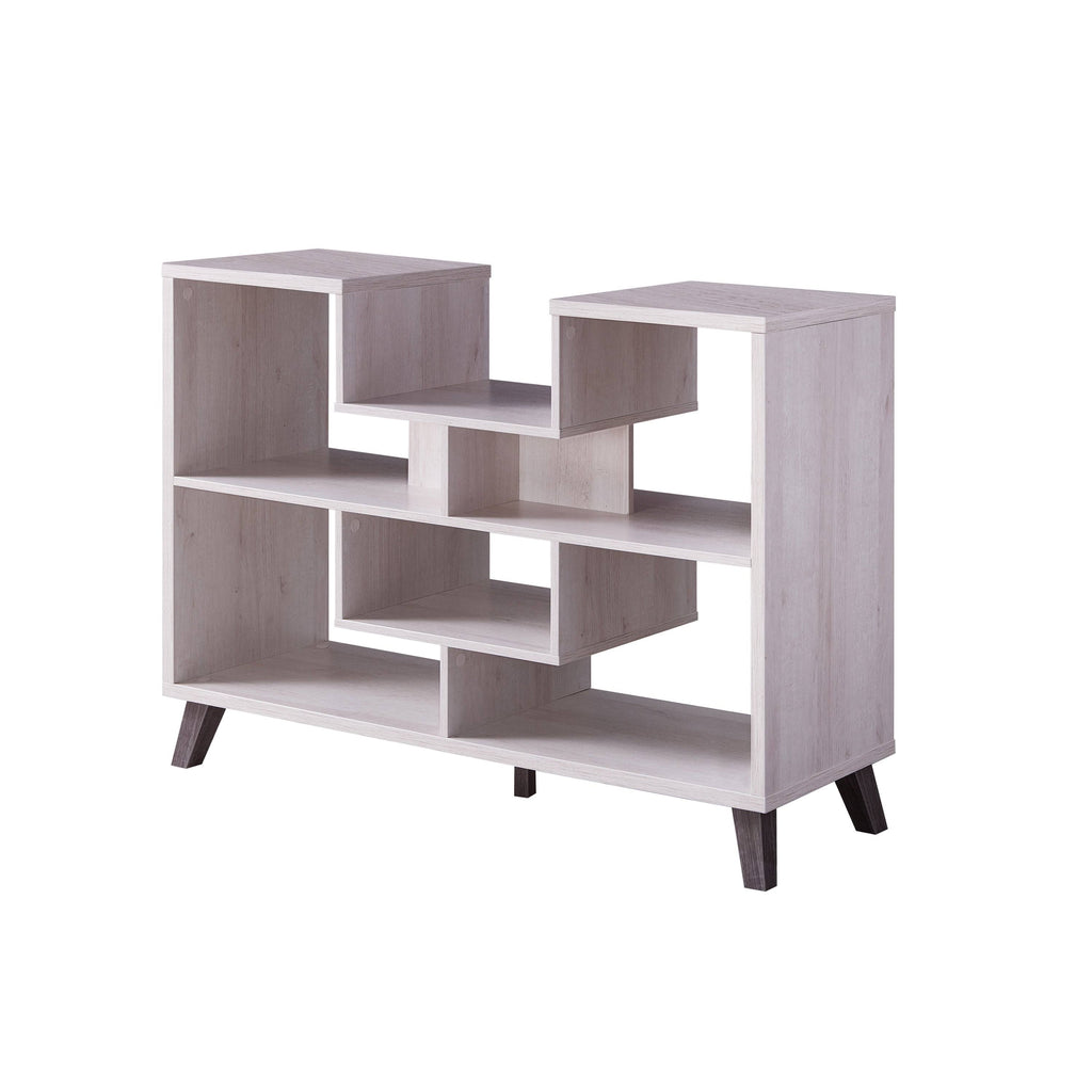 White Oak 6-Shelf Console Table V897