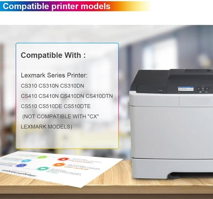 Compatible 701H Toner Cartridge Replacement for Lexmark CS310dn CS410dn CS510de Printer [KCMY-4PACK] Z310179