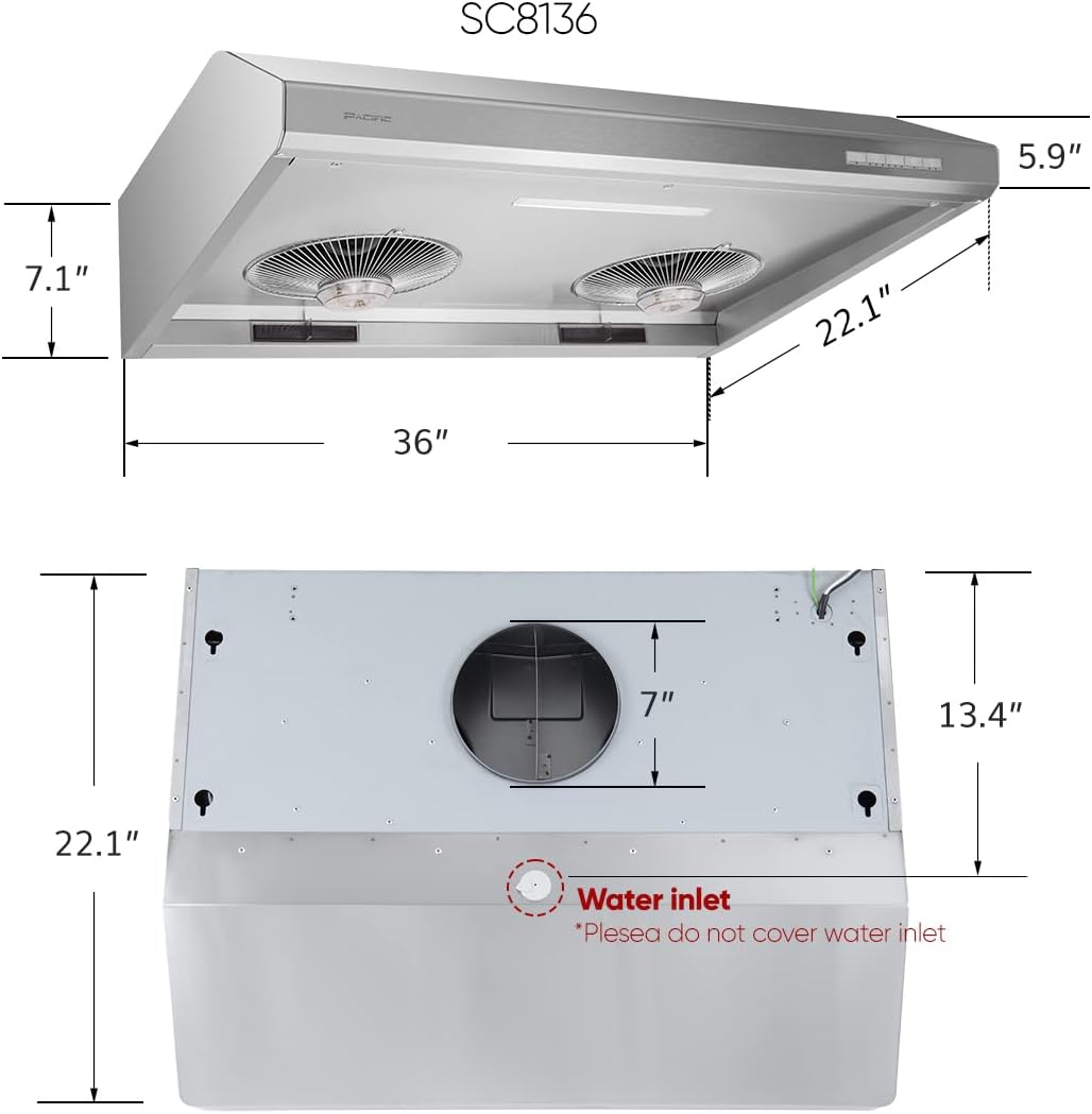 30'' Under Cabinet Stainless Steel Range Hood with Auto Steam Cleaning Q670310