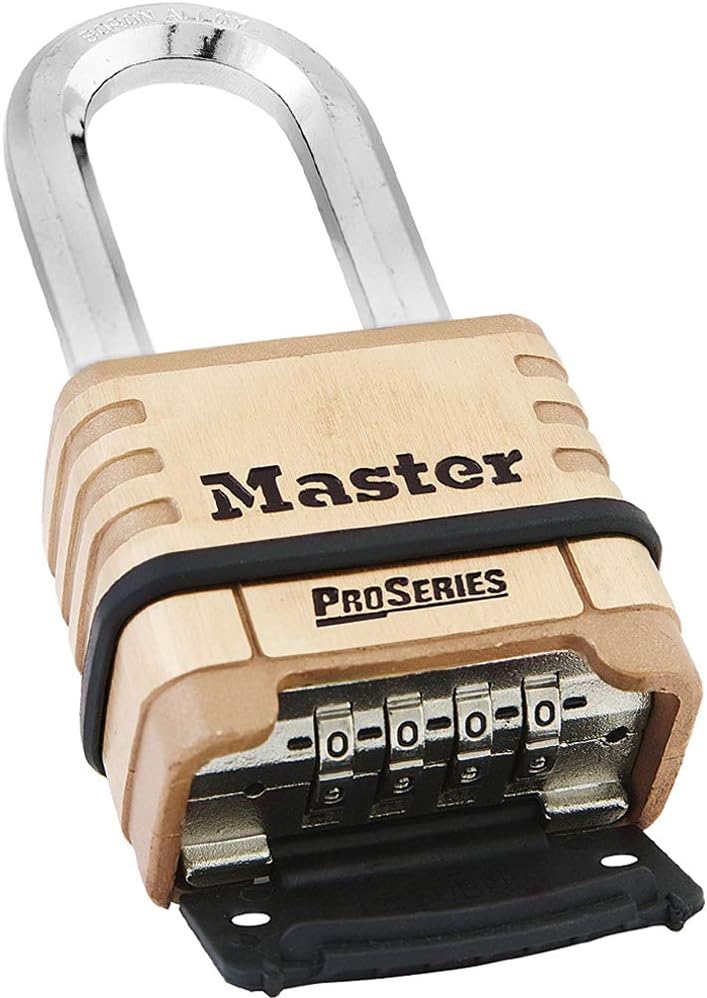 2 Pack Brass Resettable Combination Padlock with Key Chain Light W61866