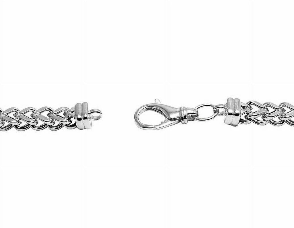10K White Gold Franco Box Link Chain Necklace I8055