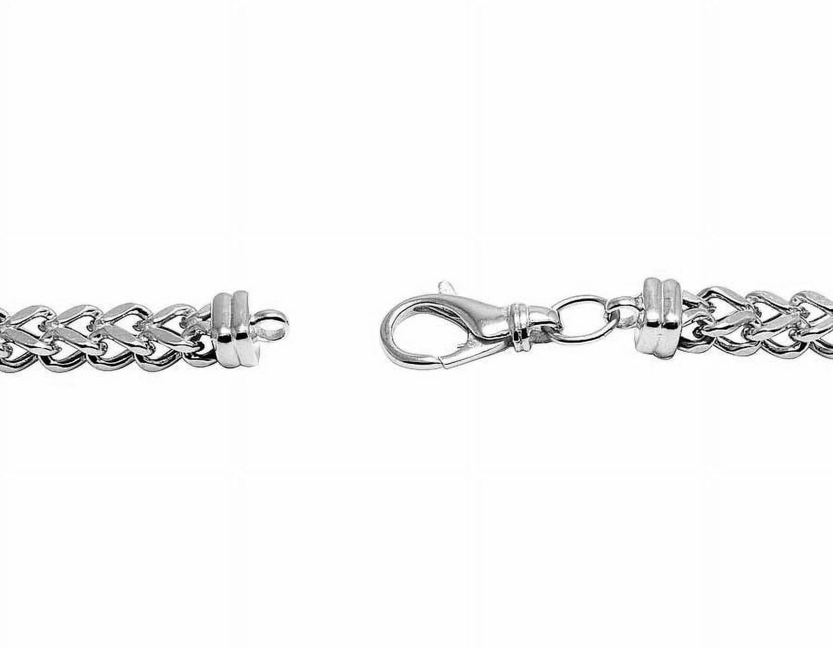10K White Gold Franco Box Link Chain Necklace I8055