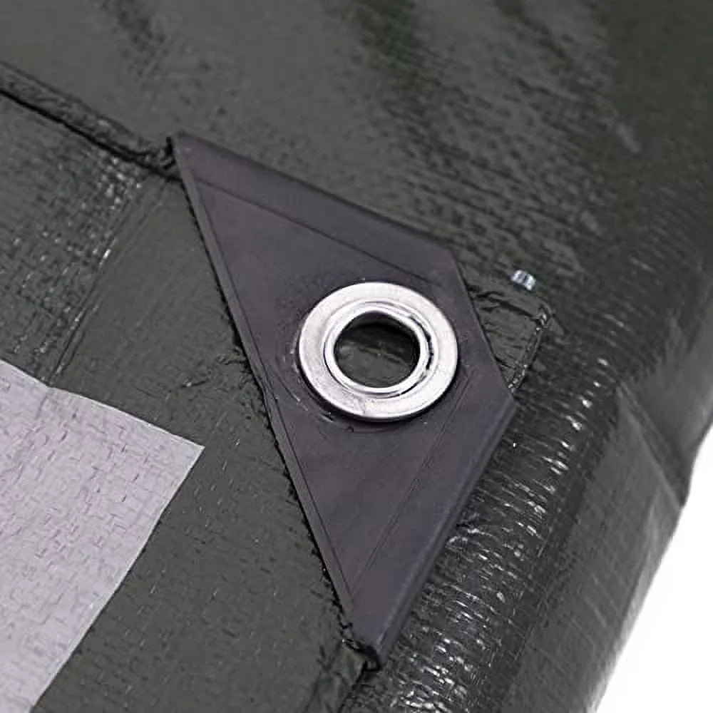 Heavy-Duty 8-mil Reversible Green/Silver Poly Tarp E75155