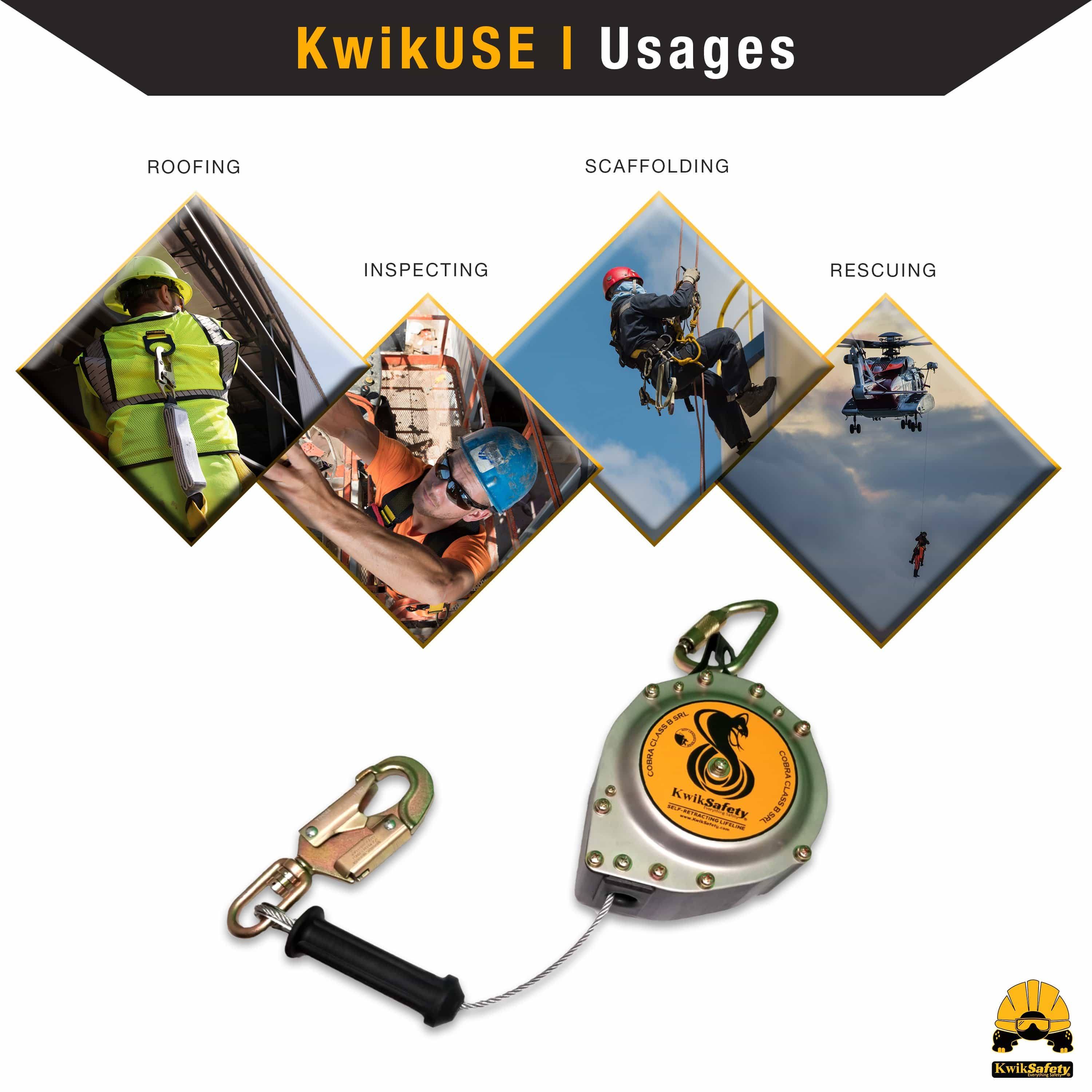 20’ Cable Self Retracting Lifeline J3778