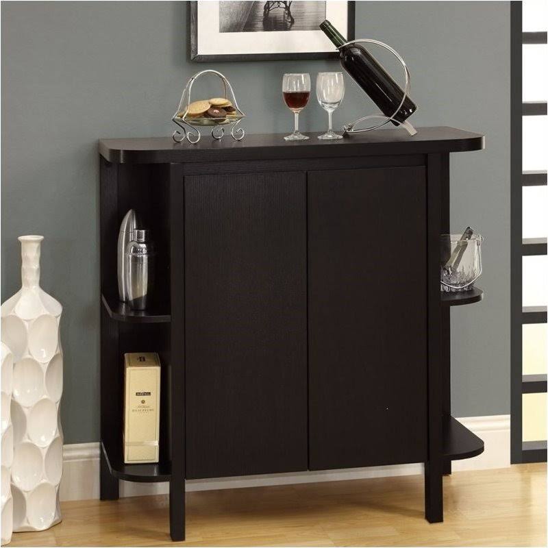 Cappuccino Home Bar Unit with Bottle and Glass Storage X1374