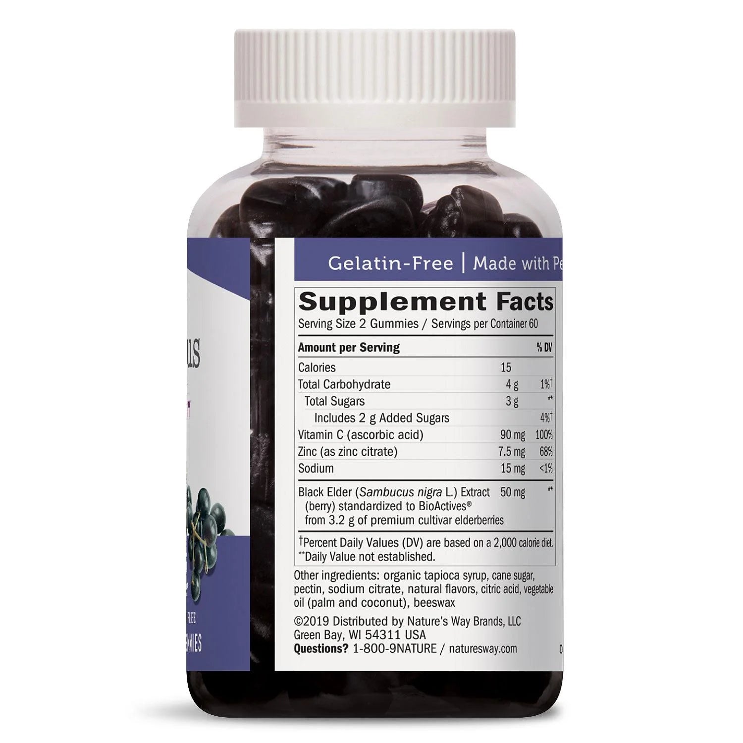 Elderberry Herbal Gummies, Gluten Free (120 Count) P3278