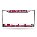Red and White Rectangular License Plate Cover E396