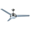 Satin Nickel Ceiling Fan with Light E57729