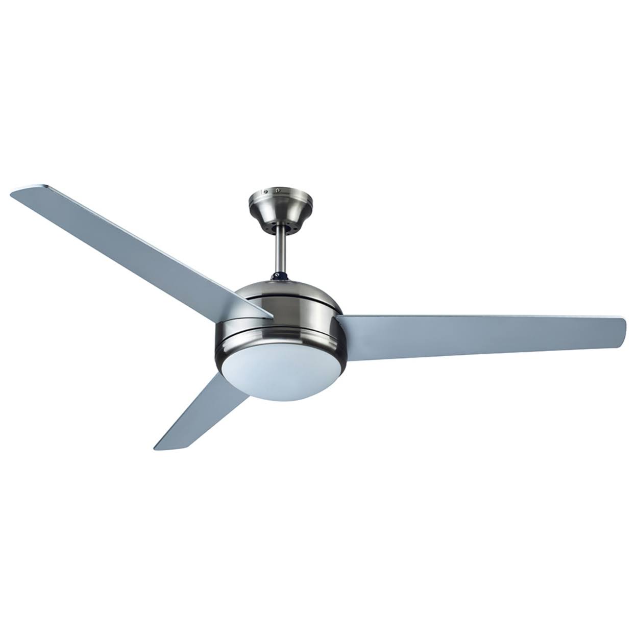 Satin Nickel Ceiling Fan with Light E57729