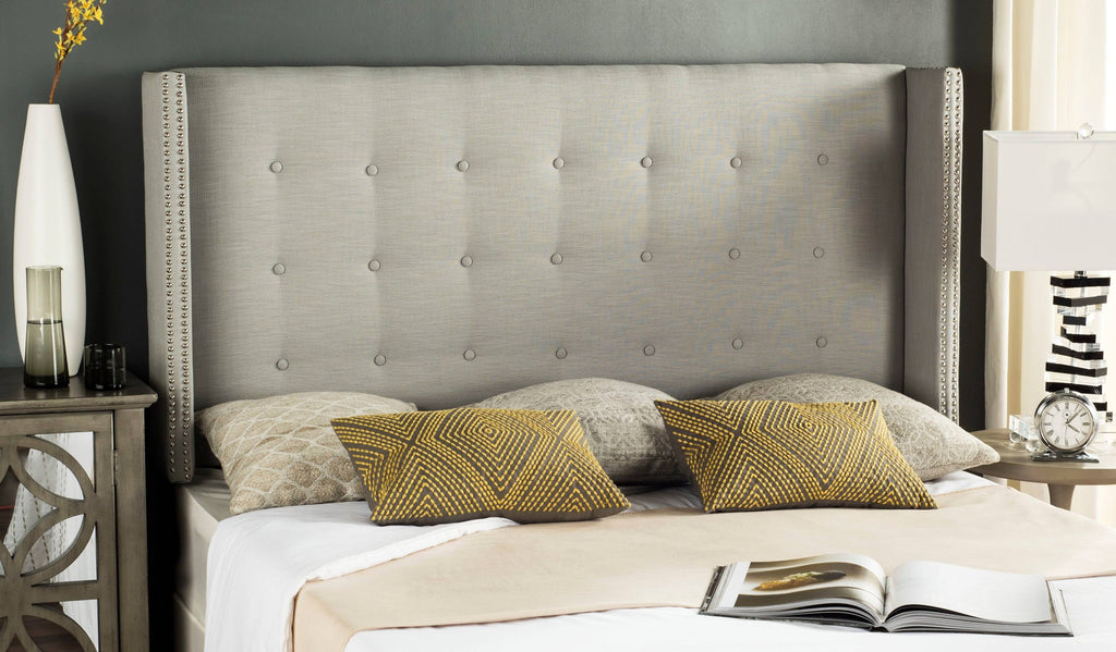 Queen Linen Tufted Winged Headboard O21519