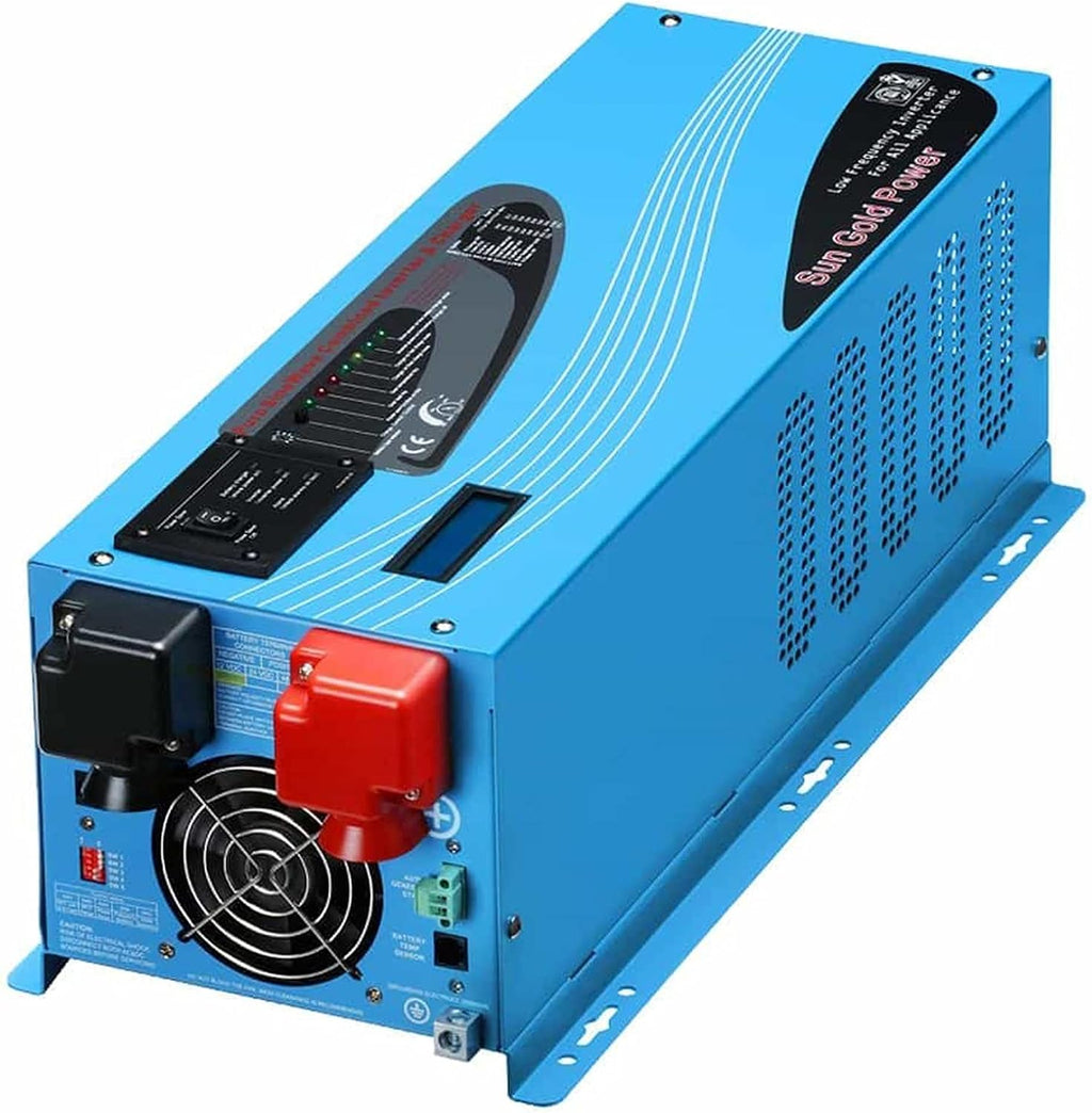 4000W Peak 12000W DC 48V to AC 120V Pure Sine Wave Power Inverter with Battery Charger Low Frequency Solar Inverter Charger LCD I782075