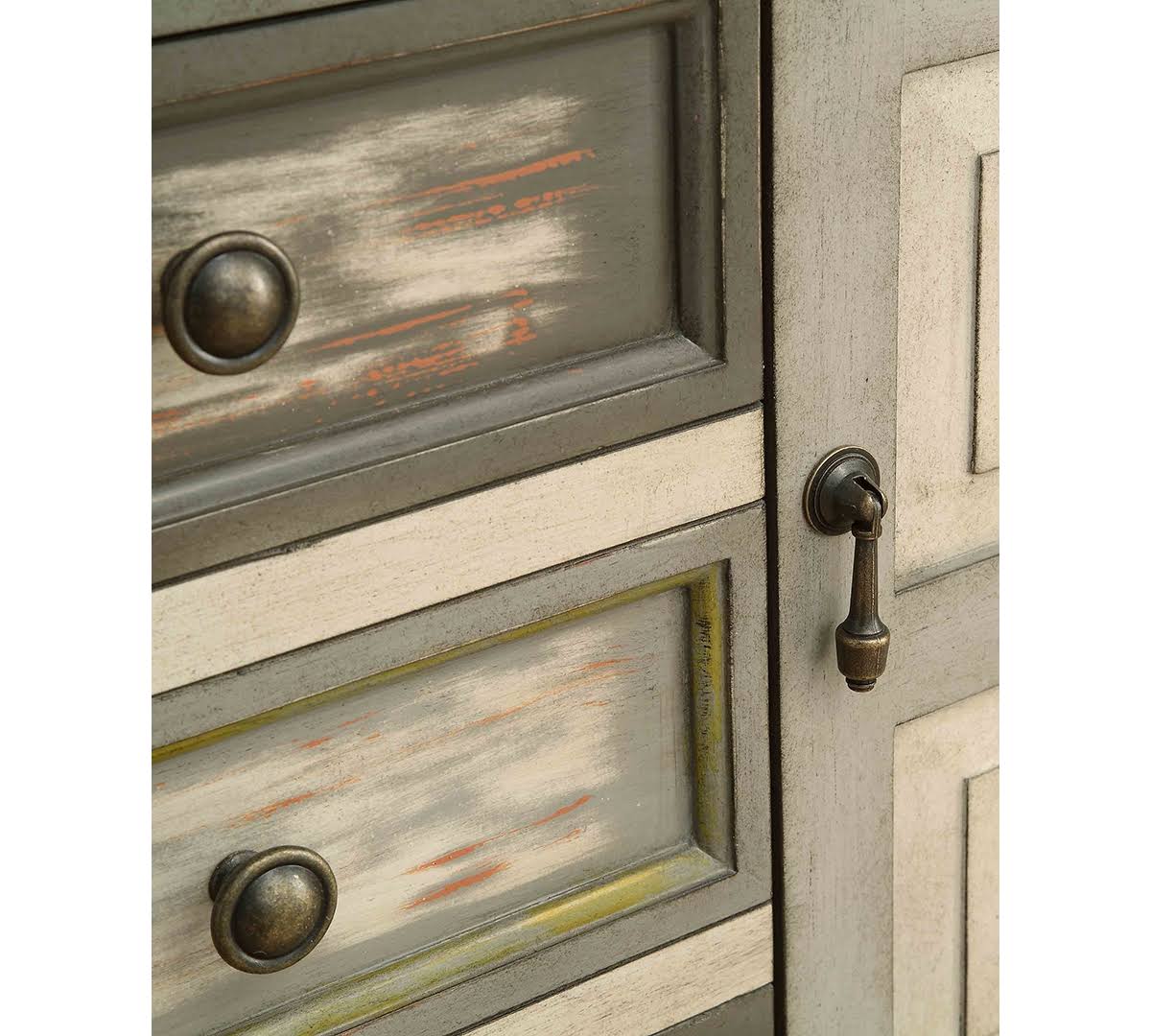 Grey Two Drawer Two Door Cabinet F614