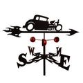 Black Steel Hot Rod Car Weathervane Q321961