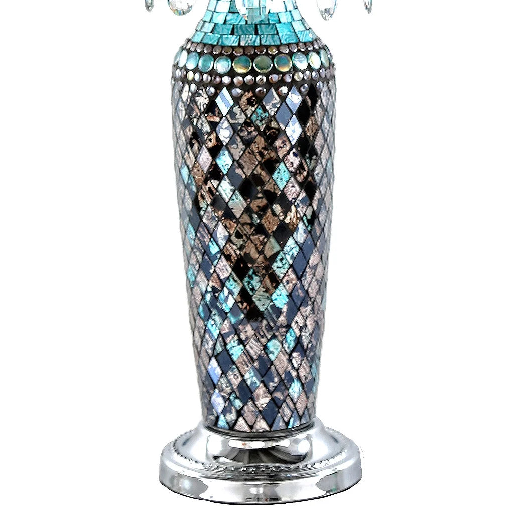 Turquoise Crystal Table Lamp O549