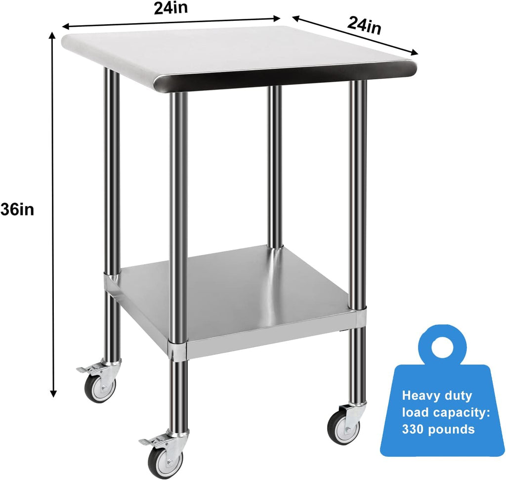 NSF Commercial Stainless Steel Work Table with Undershelf D6324