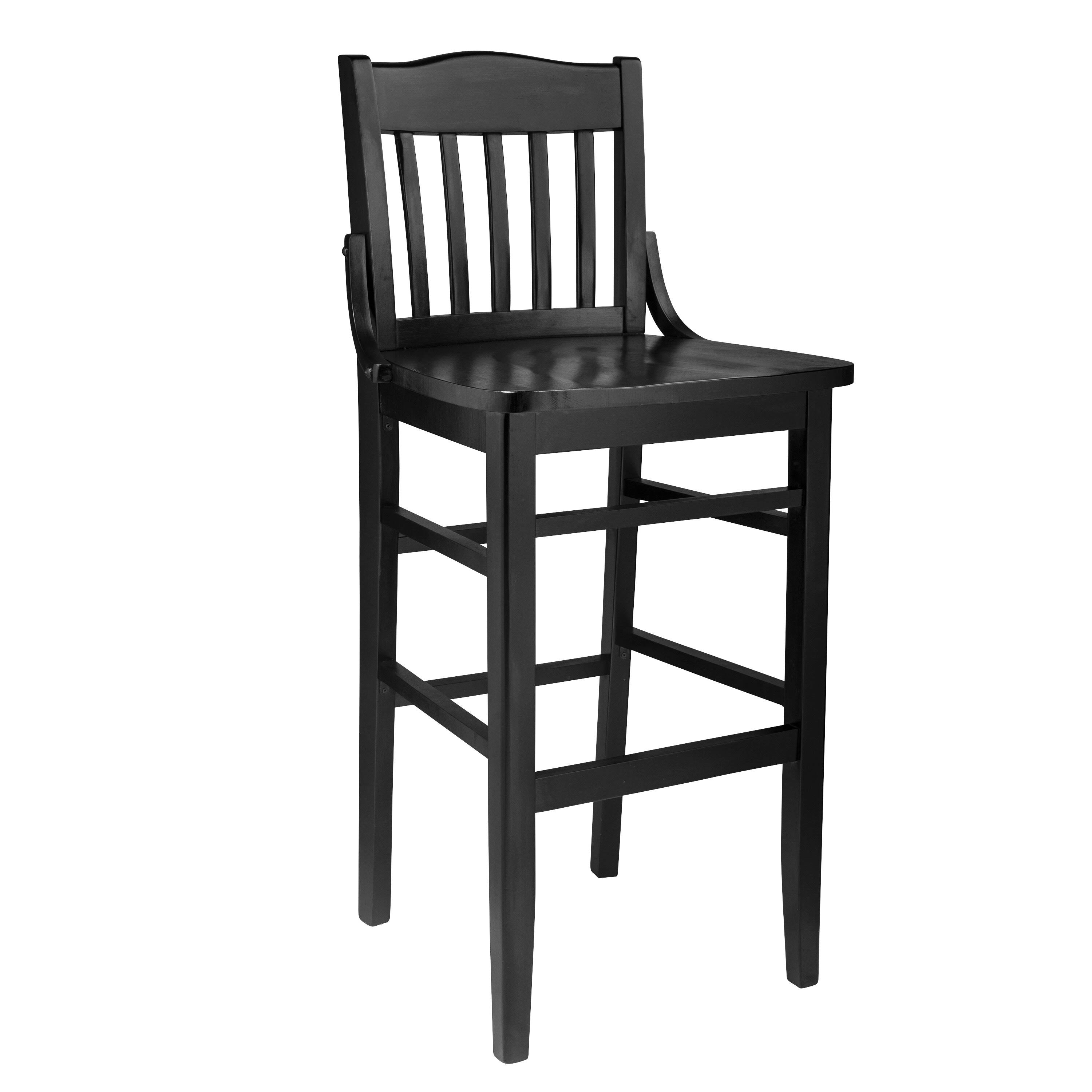 Black Wooden Bar Stool U5133