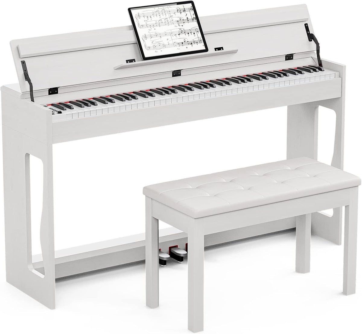 88 Key Weighted Digital Piano with Bench, Black O178443