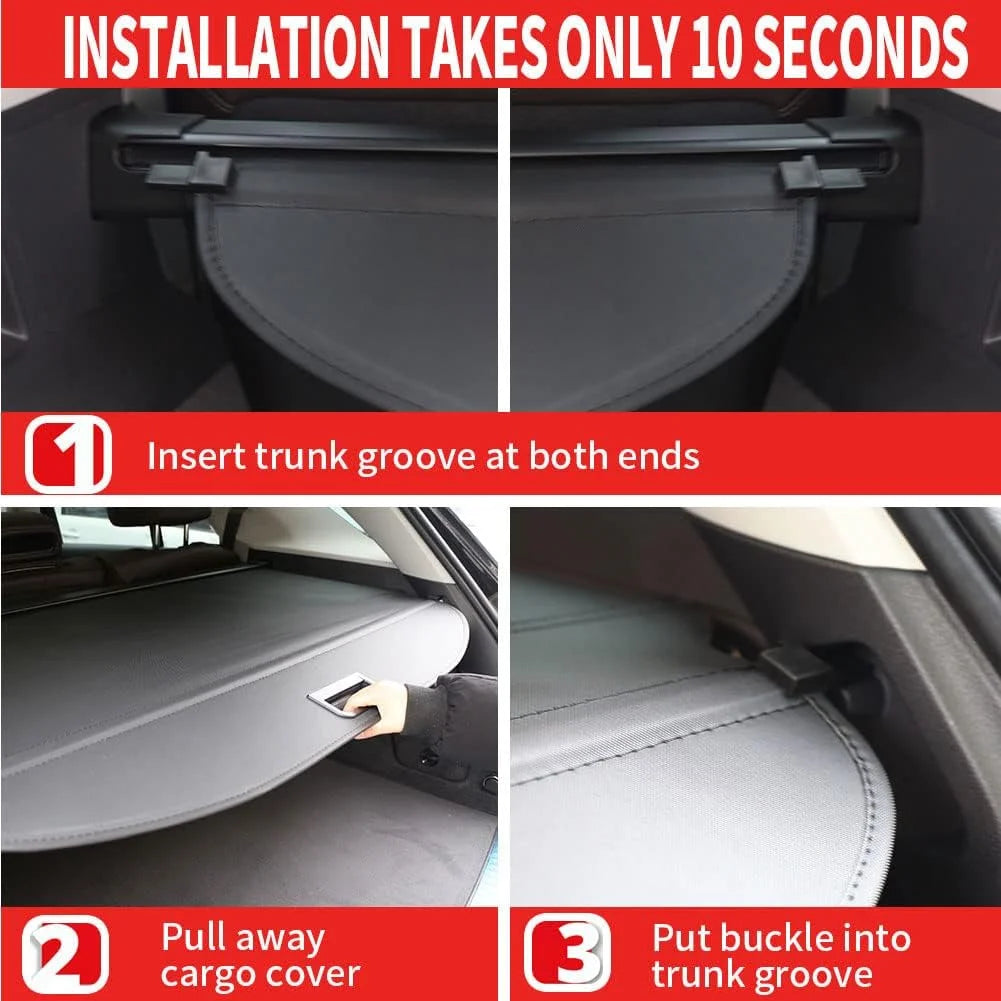 Retractable Cargo Cover for Subaru Crosstrek Impreza, Black Z54768
