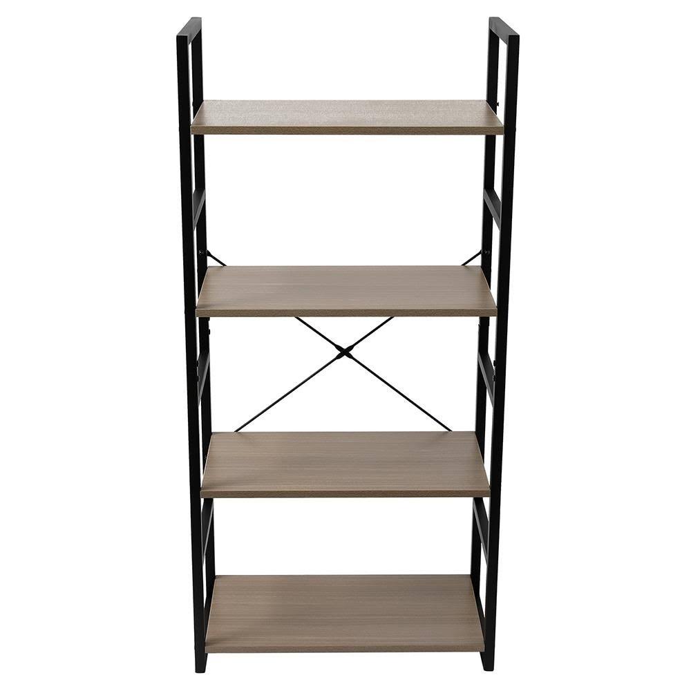 4 Tier Wood and Metal Bookcase K211096