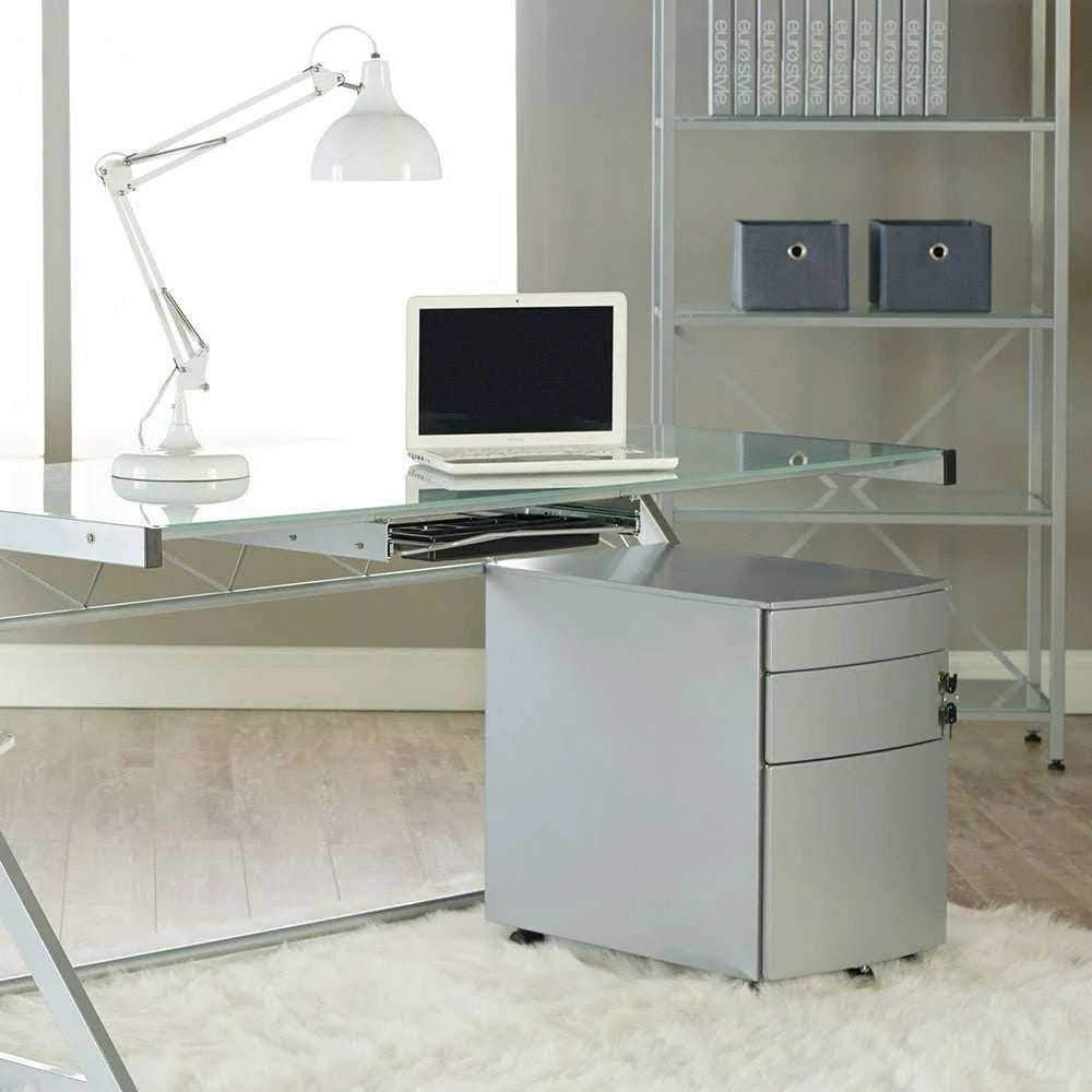 Silver File Cabinet C7948