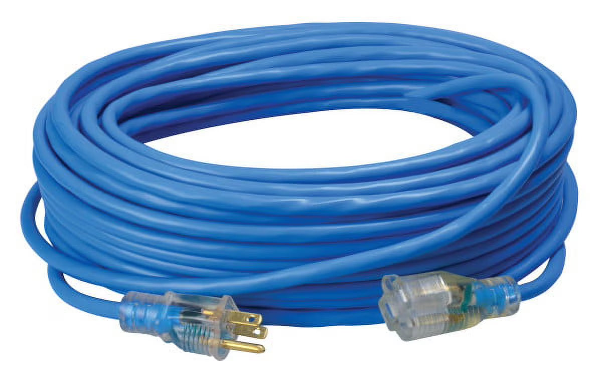 14/3 Sjtw Low-Temp Outdoor Extension Cord With Lighted End, 50-Feet K371