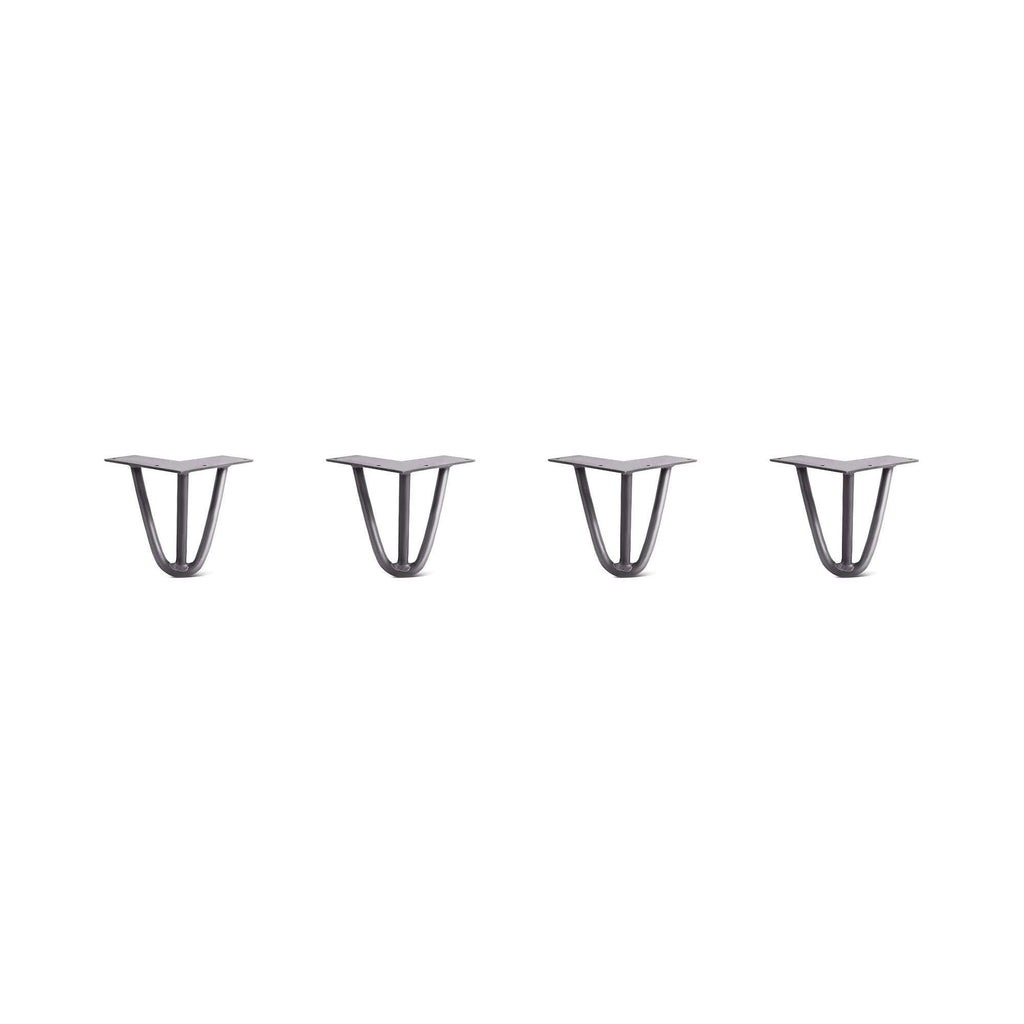 Raw Steel Hairpin Legs Set of 4 B872