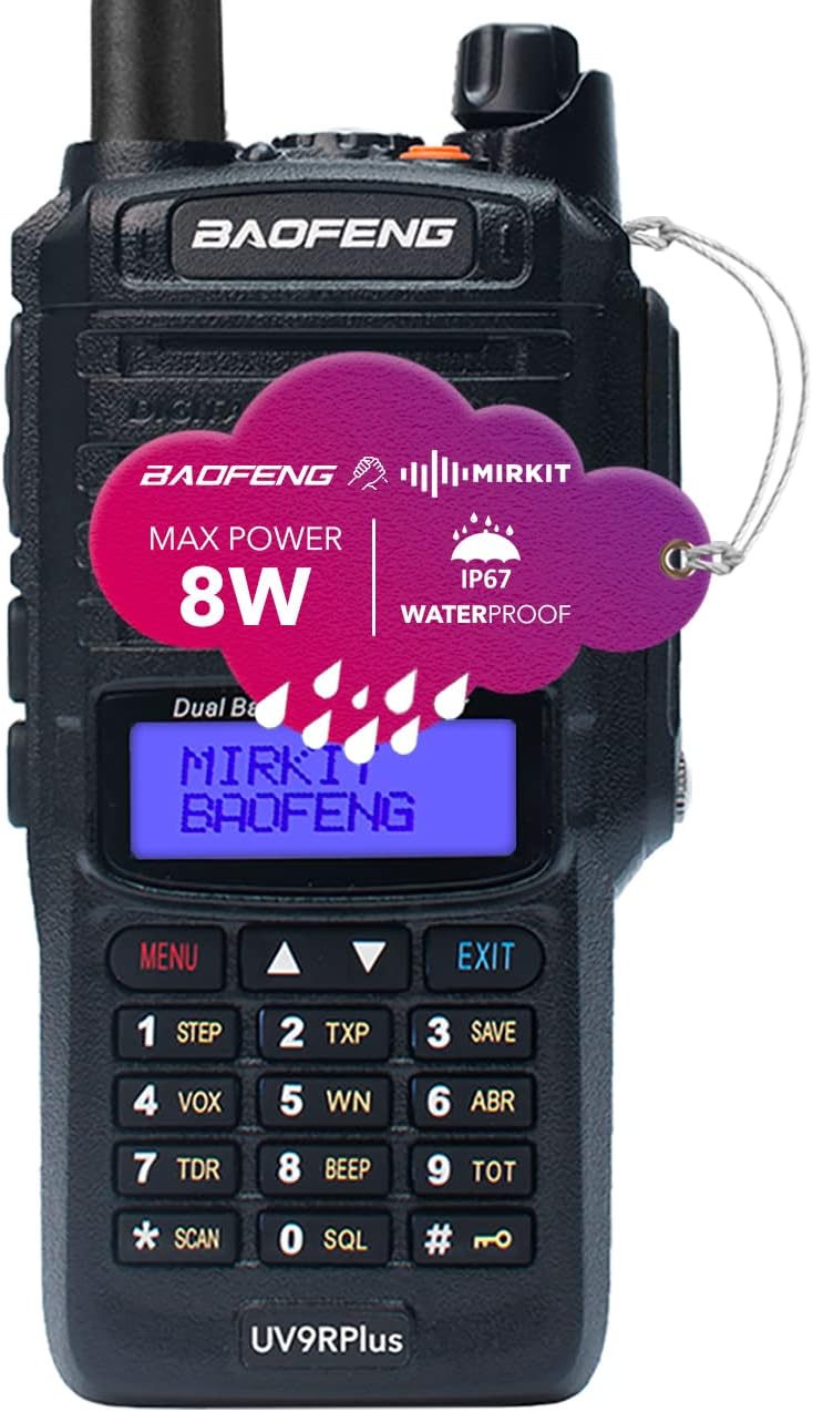 2 Way Radio with USB Programming Cable, 2200mAh Battery, Mic & Earpiece, Pack of 2 J8513
