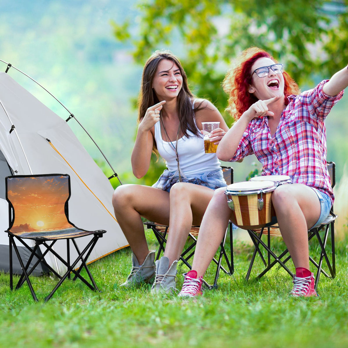 Portable Camping Chair with Carry Bag T74346
