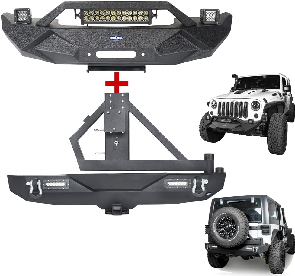 Steel Front and Rear Bumper with Tire Carrier O400