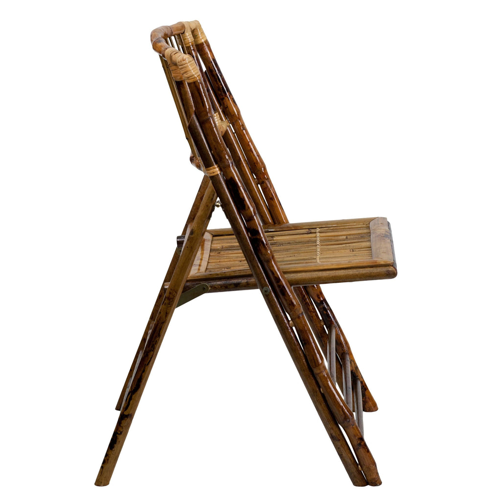 2 Pk Bamboo Wood Folding Chair H154