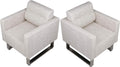 White PU Leather Club Sofa Set Of 2 C50326