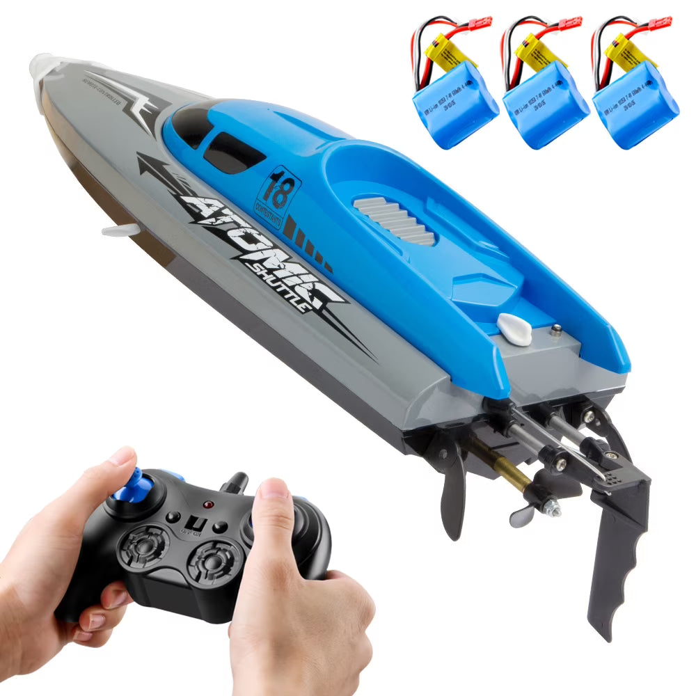 RC Boat Remote Control Boat 30KM/H IPV7 Waterproof 2.4GHz 4 Channel Racing Boat Y989731