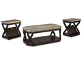 Faux Marble 3-Piece Table Set with Coffee Table and 2 End Tables E799
