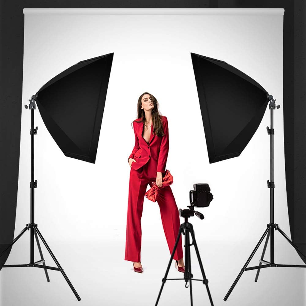 Softbox Lighting Kit with 2 Remote Dimming 6000K Bulbs O421