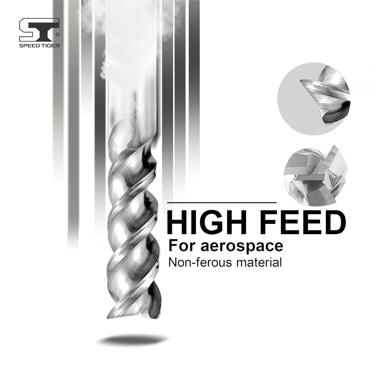 Carbide Square End Mill for Aluminum, 3 Flute, 5/8 L767319