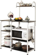 Black Brown Microwave Cart X378466