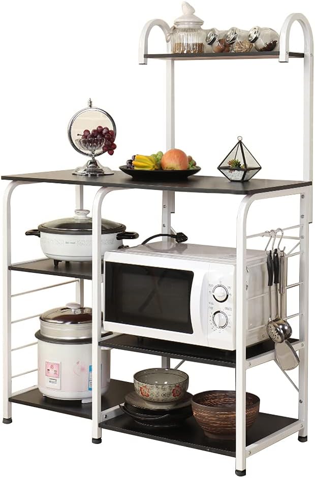 Black Brown Microwave Cart X378466