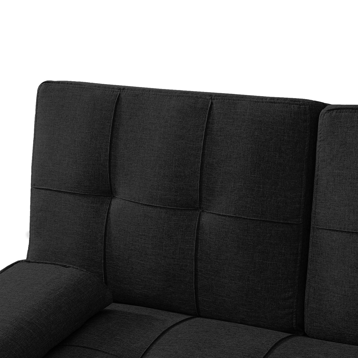Convertible Folding Futon Sofa Bed with Cup Holders I747602