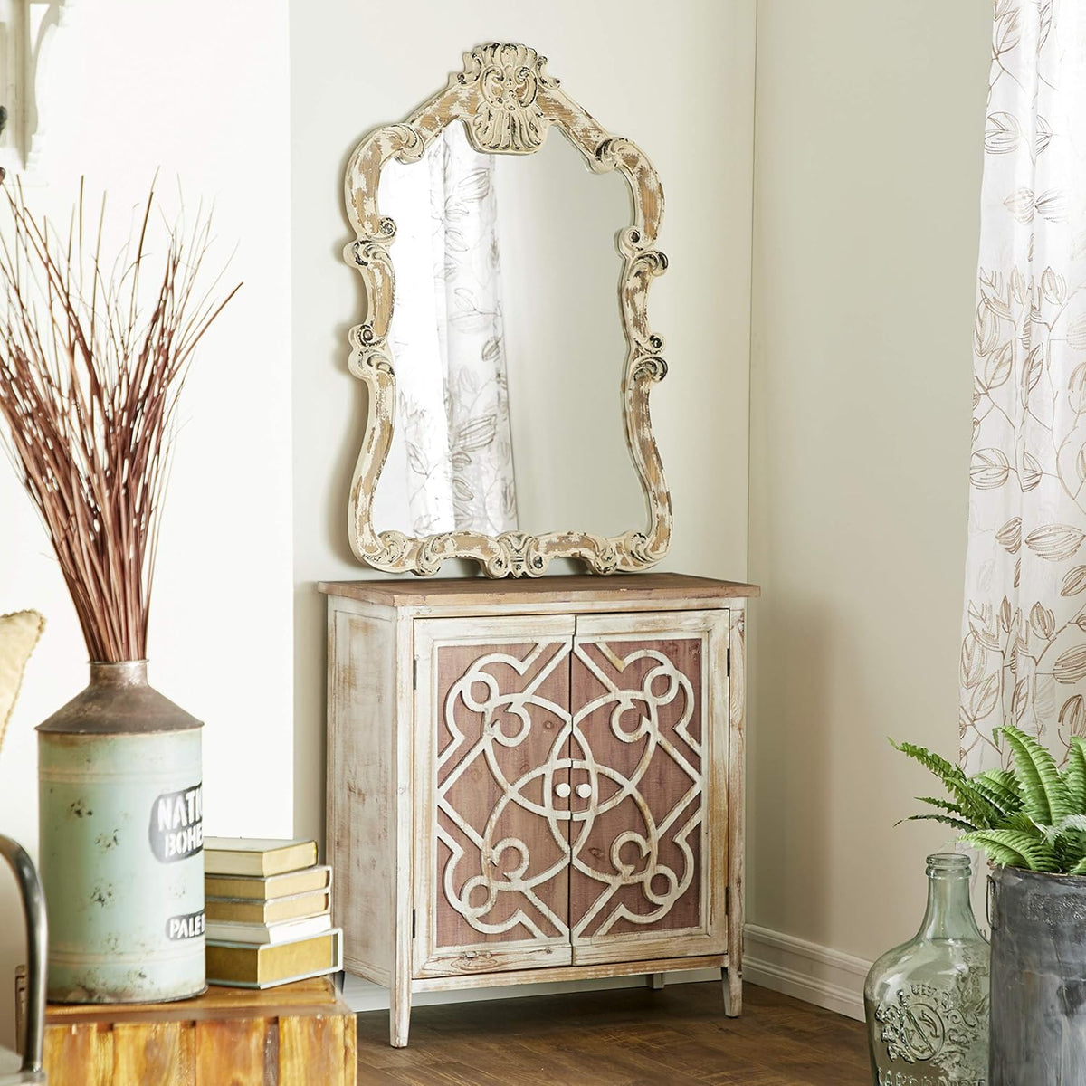 28 x 31 Wood Cabinet, Light Brown/White S409
