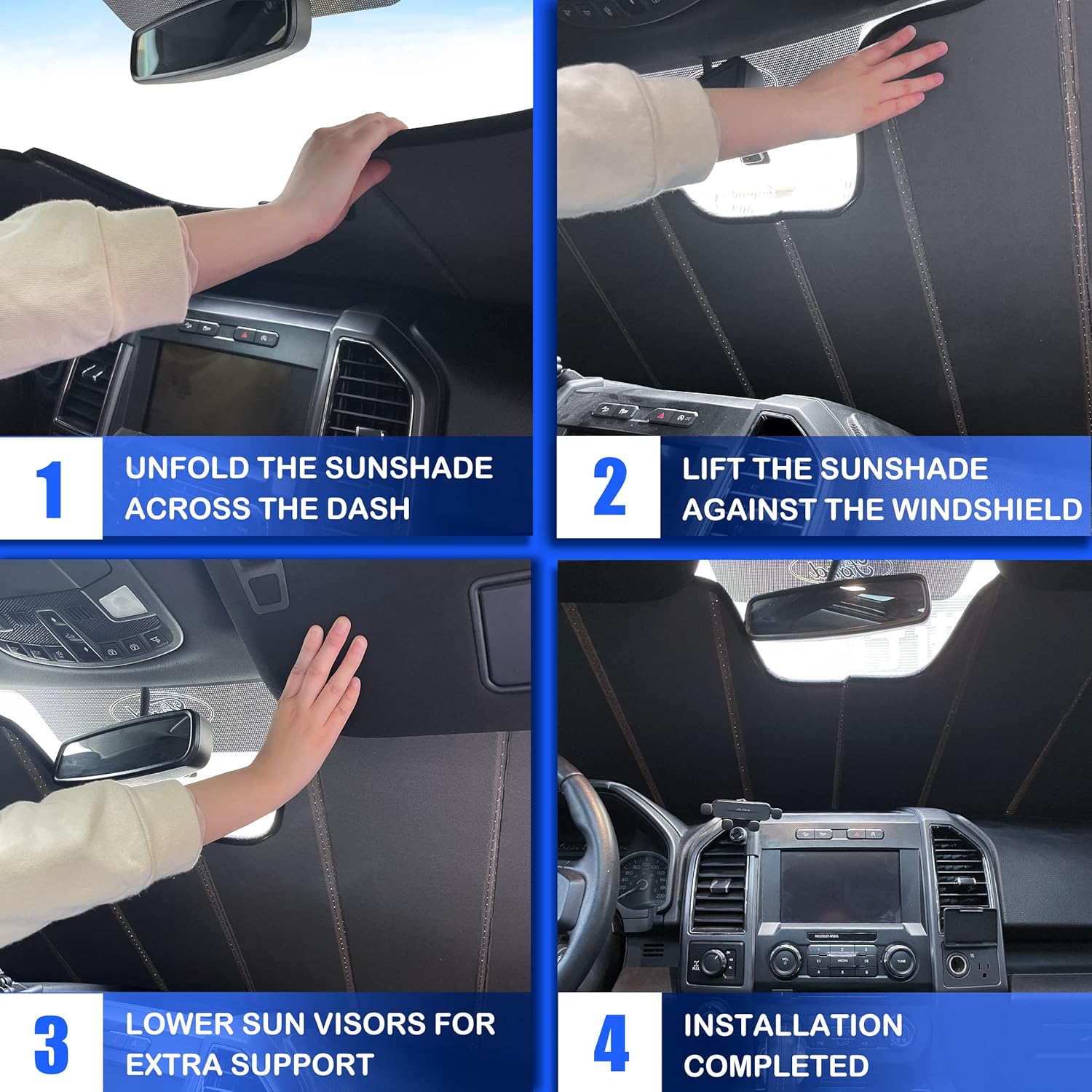 Front Windshield Sun Shade Pack of 2 U43389