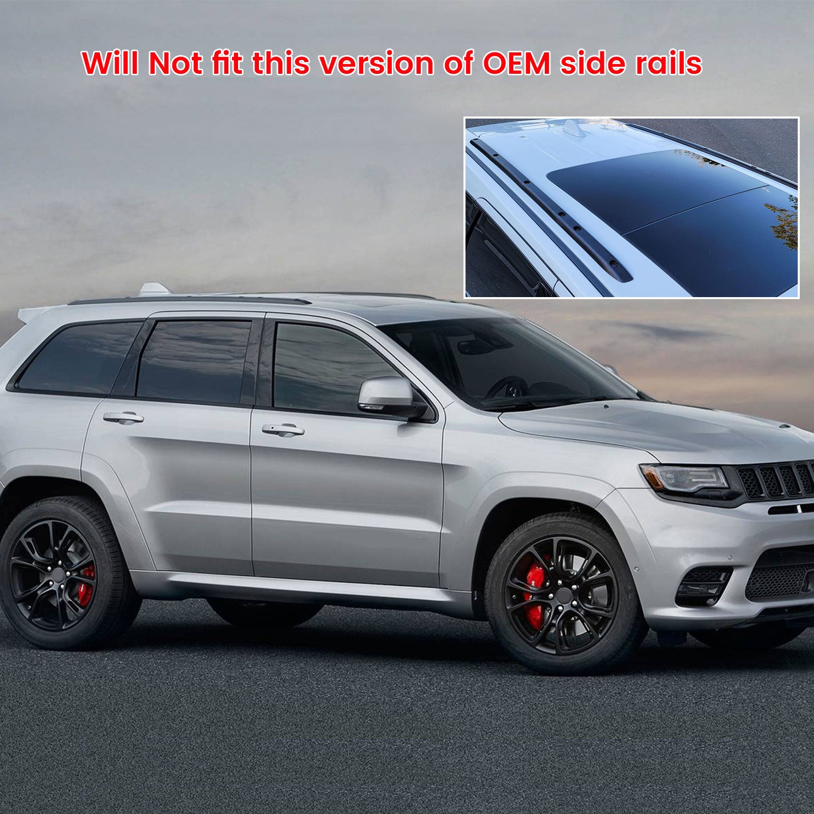 Black Aluminum Roof Rack Cross Bar Cargo Carrier 2PCS O17603