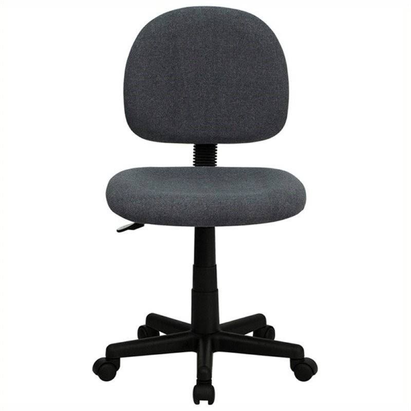 Armless Ergonomic Task Office Chair in Gray Q2138
