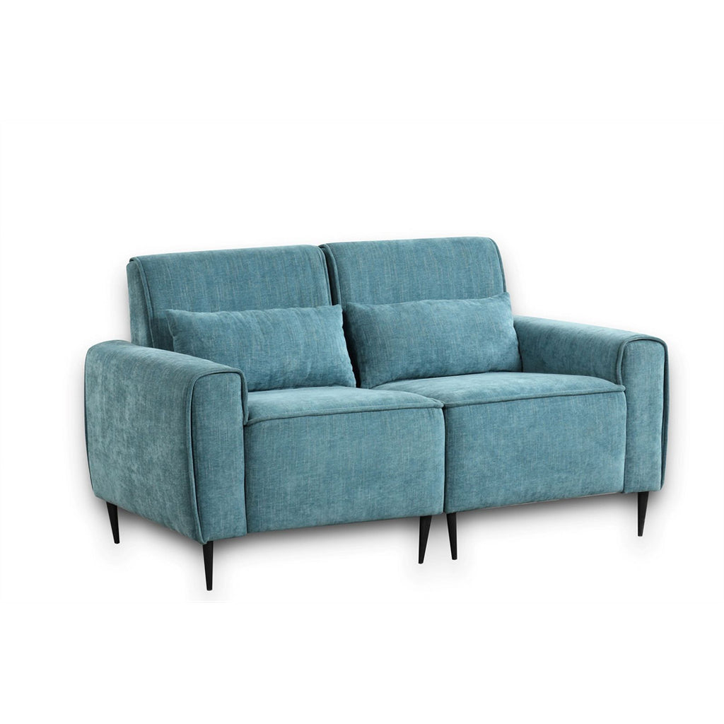 Blue Chenille Sofa Loveseat Chair Set D1212