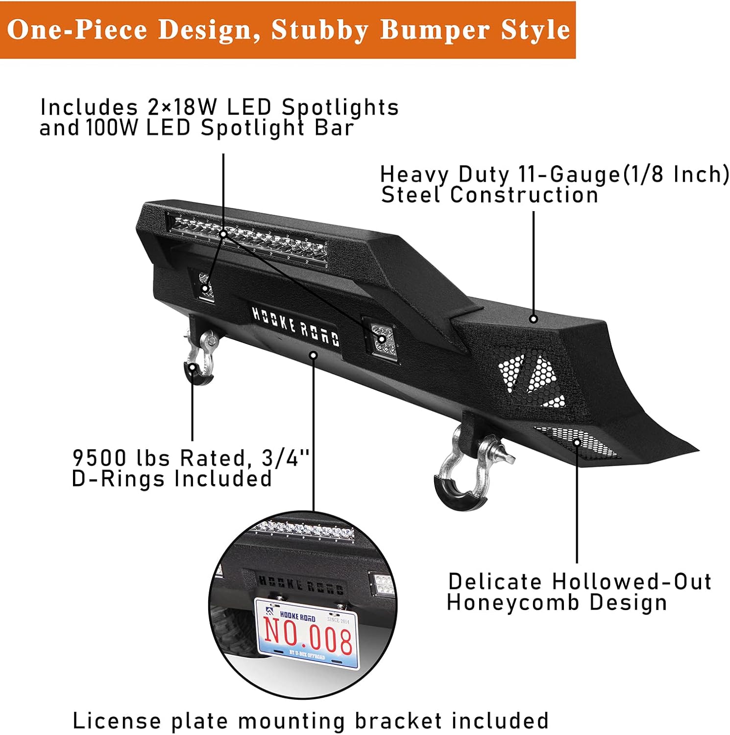 Stubby Front Bumper & Full Width Rear Bumper Kit for Toyota Tacoma 3rd Gen J231534
