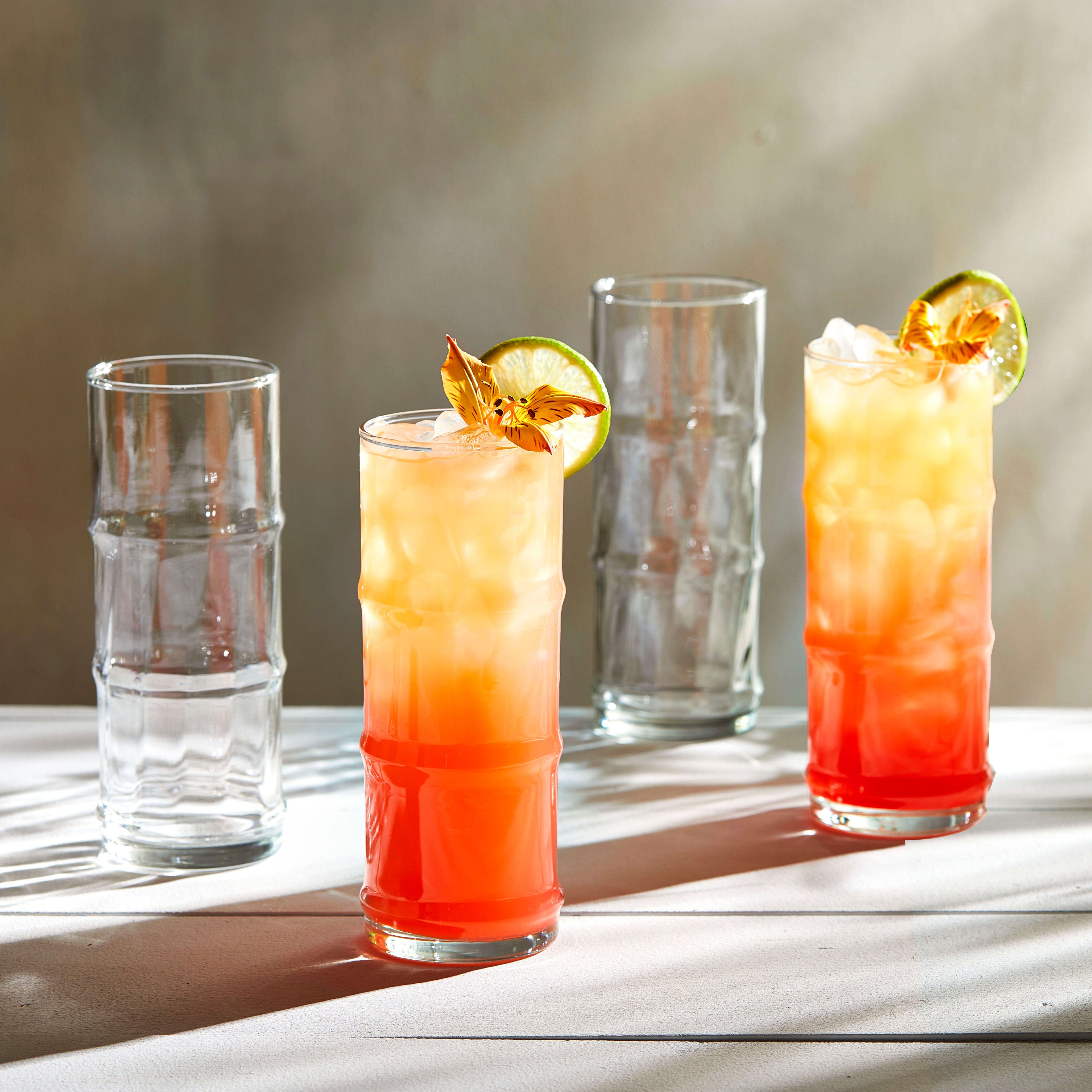 Tiki Bamboo Hi-Ball Glasses, 16-ounce, Set of 4 I460