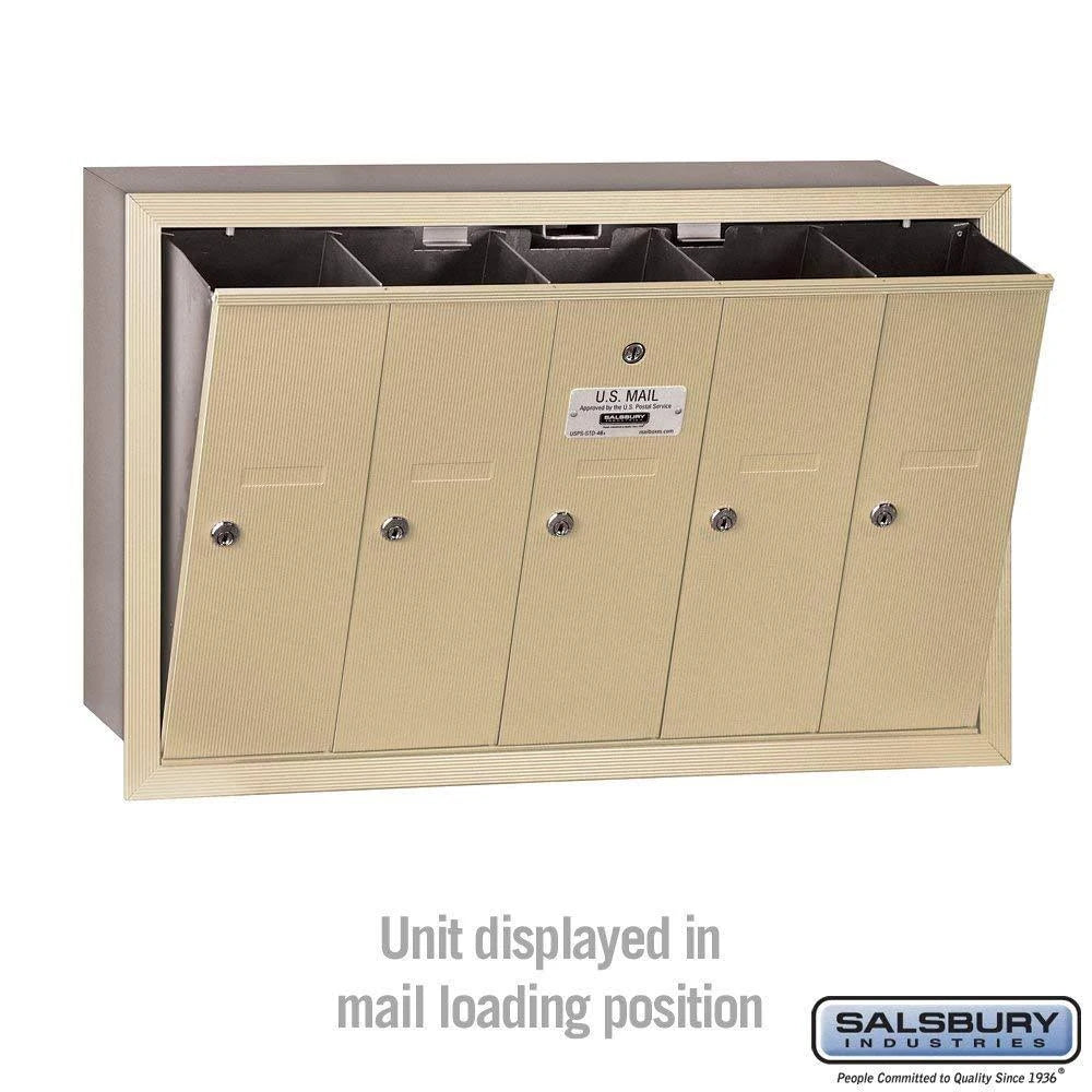 5 Door Sandstone Vertical Mailbox M305441