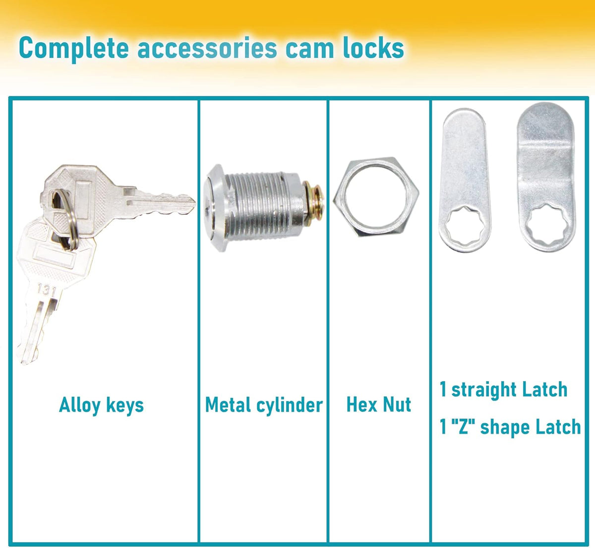 7/8 RV Storage Door Locks Keyed Alike 12 Pack 24 Keys L31251