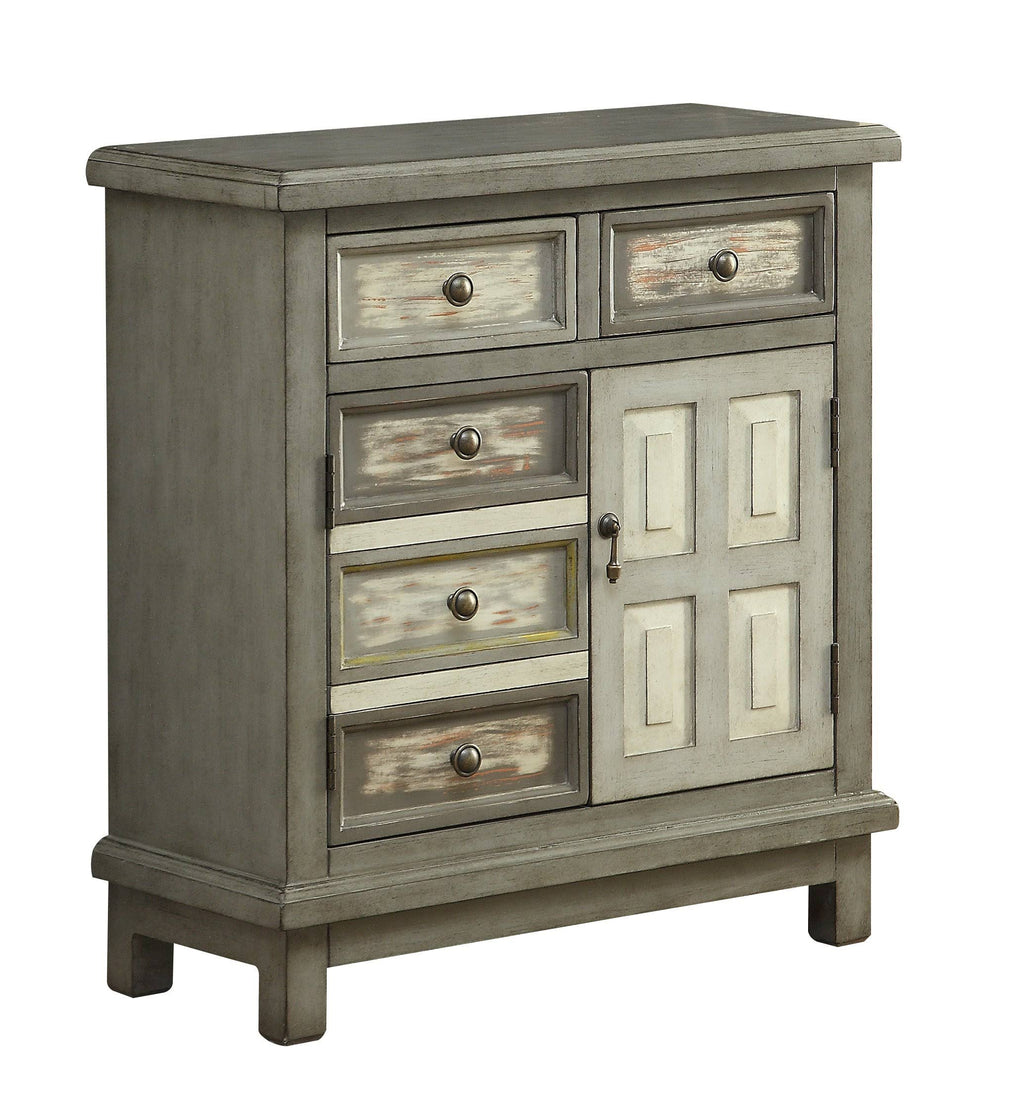 Grey Two Drawer Two Door Cabinet F614