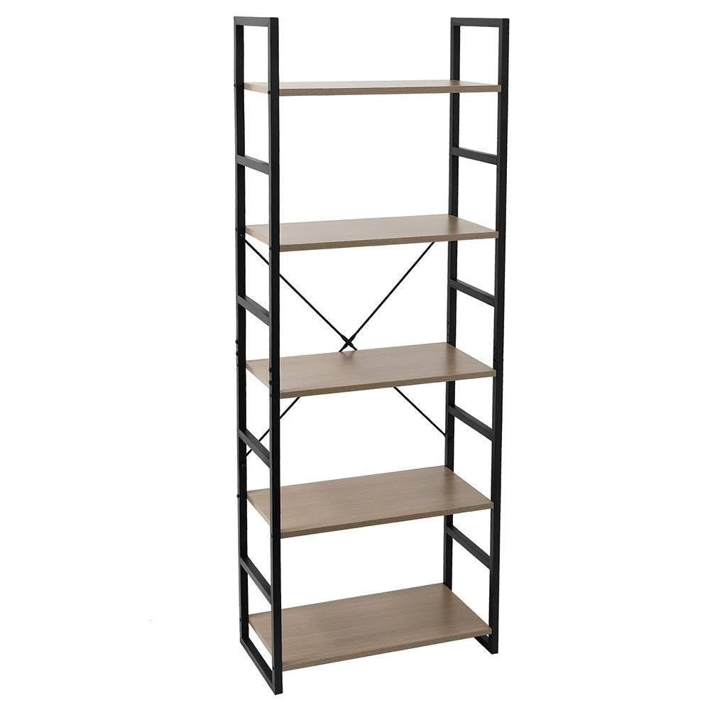 4 Tier Wood and Metal Bookcase K211096