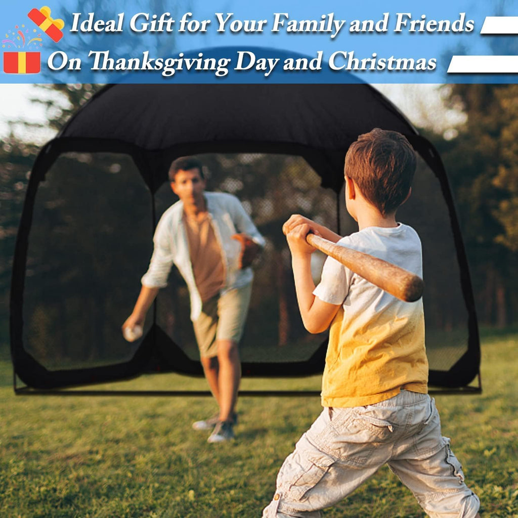 12 X6 X9.5FT Portable Baseball Batting Net with Carry Bag Q711616